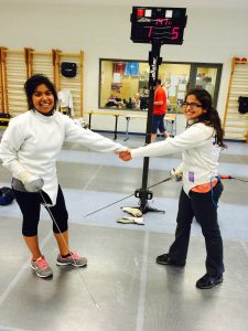 NSLI-Y Students Fence After Lesson with Latvian National Team